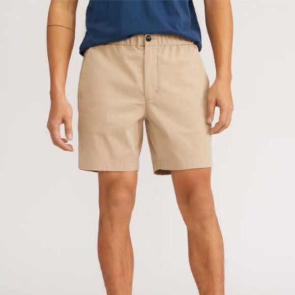 Everlane Elastic Waist Chino Shorts Khaki Tan Small - Picture 1 of 10